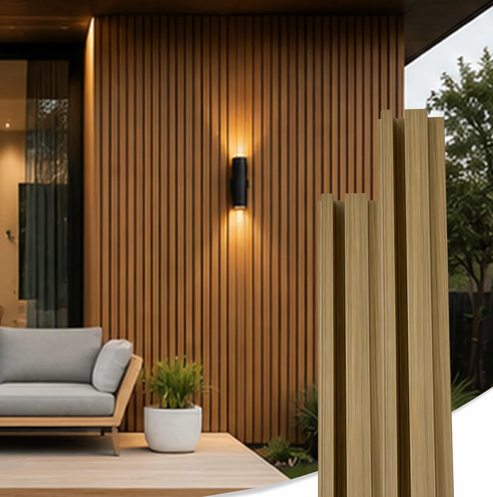 Lumalaban sa Fade-Resistant ASA Outdoor Fluted Wall Panels