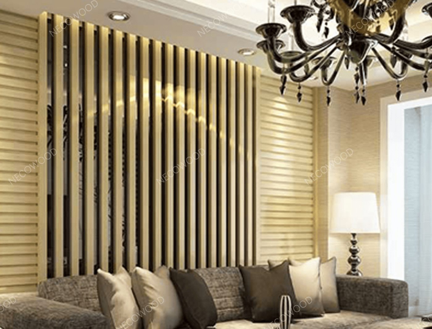 Necowood WPC Square Tube for Residential Living Room