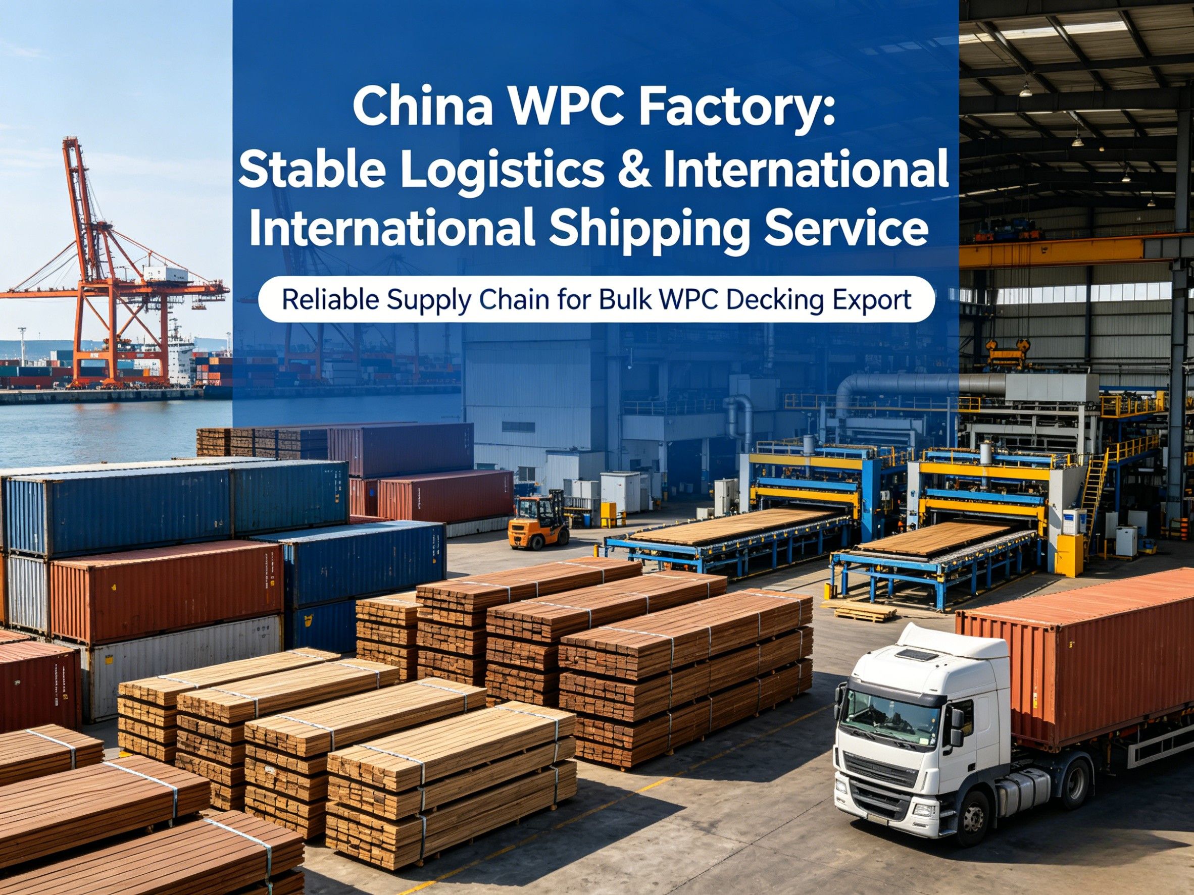 China WPC factory stable logistics and international shipping service
