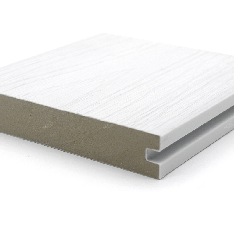 Mababang Pagpapanatili ng Banayad na Gray na Embossed WPC Deck