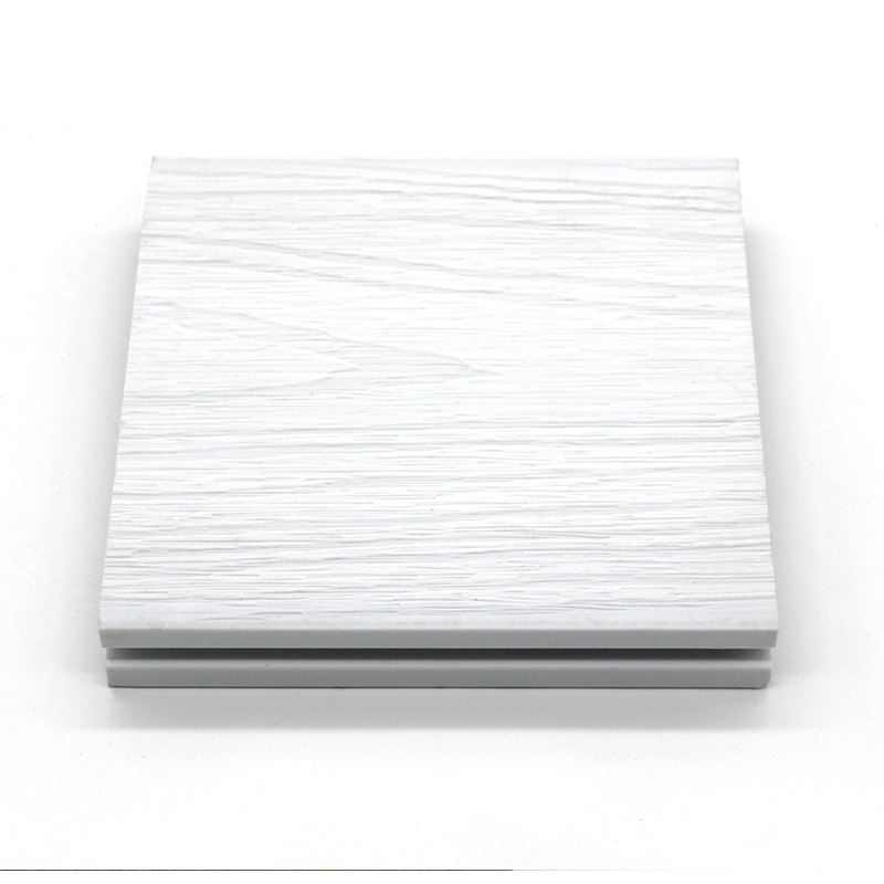 Mababang Pagpapanatili ng Banayad na Gray na Embossed WPC Deck